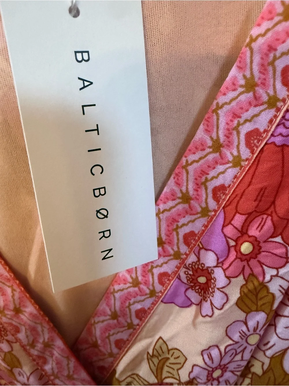 Baltic Born Pink Floral V‑Neck Boho Maxi Dress NEW WITH TAGS💖